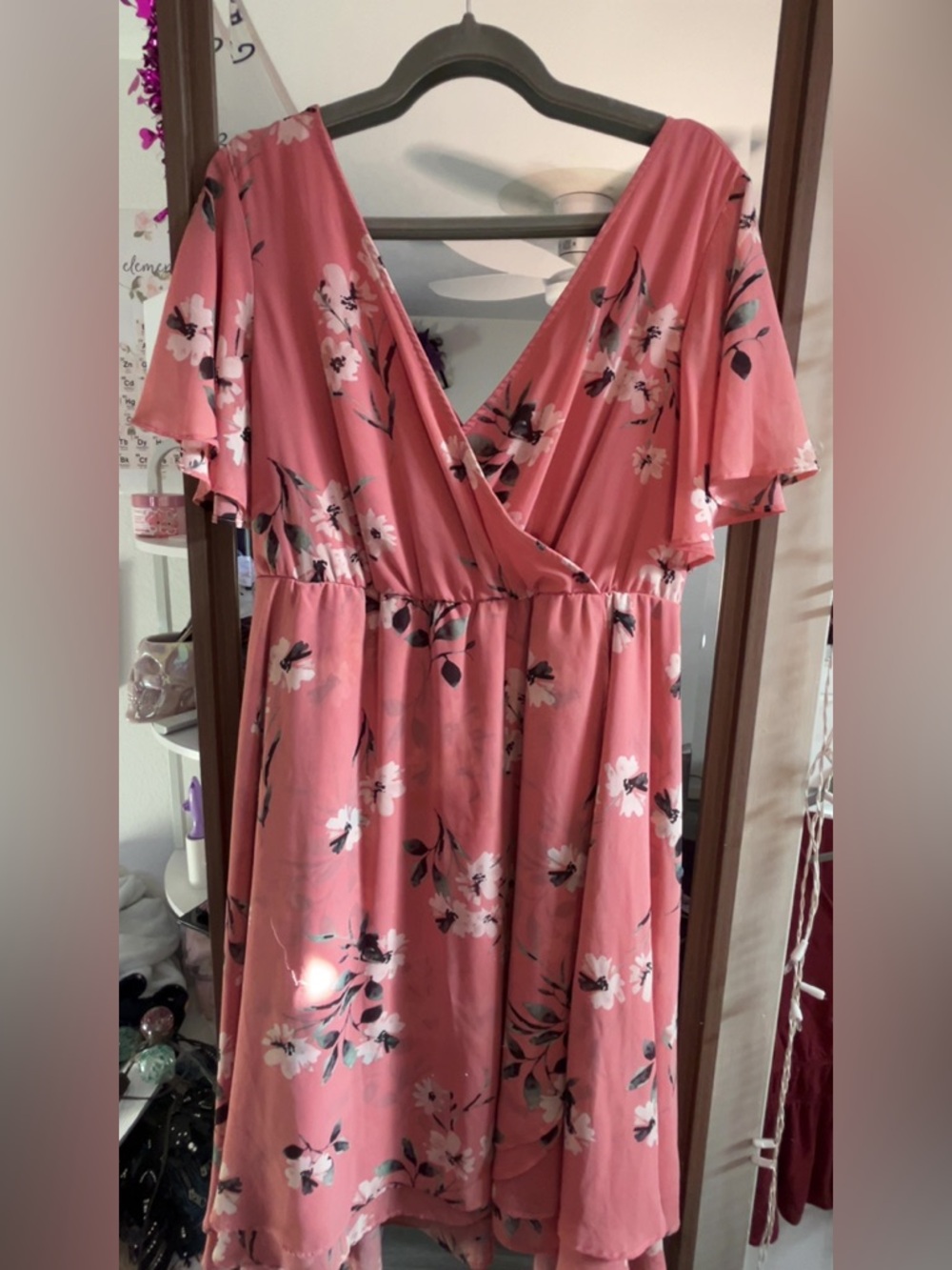 TORRID Dusty Rose Floral Wrap Dress